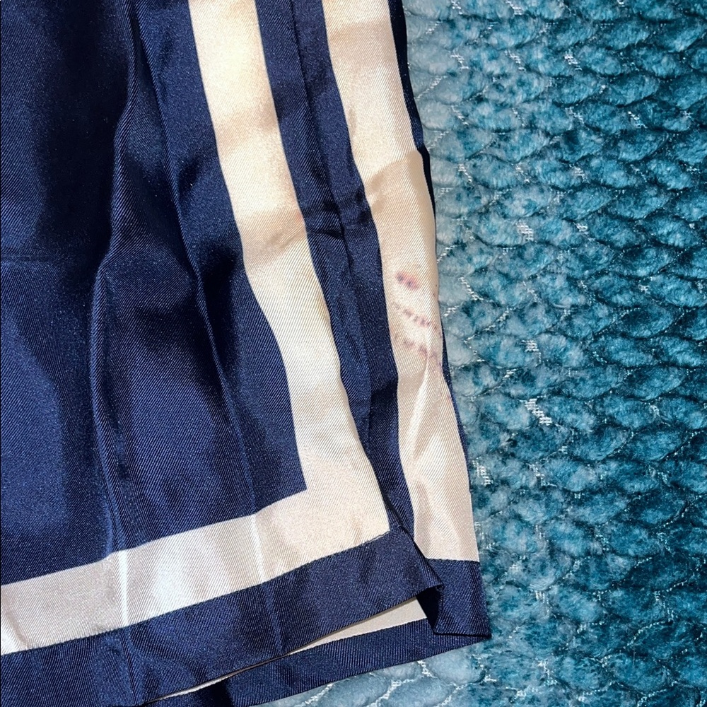 Casablanca Men's Navy Blue Silk Shorts - Picture 8 of 10